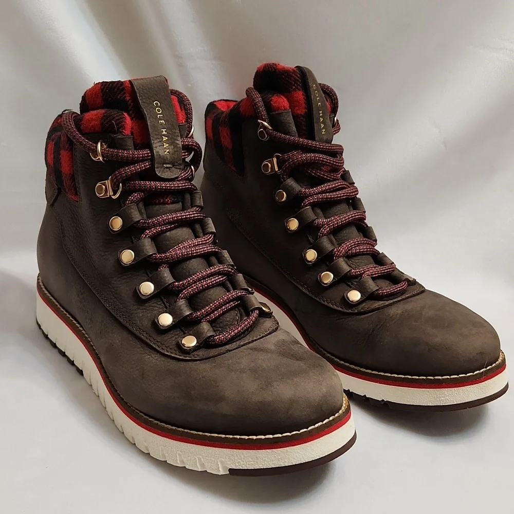 Cole Haan Grand Explore Brown and Red Suede Boots (W Size 7.5)